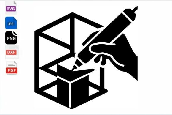 3D Pen Drawing Icon SVG: A Creative Tool for Modern Design Projects