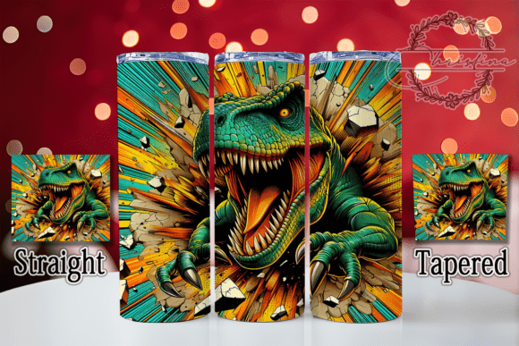 3D Playful T-Rex Tumbler Design
