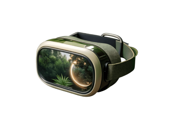 3D Realistic Virtual Reality Headset PNG Graphics