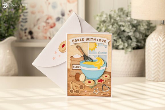 Baked with Love Card SVG: A Cozy Design for Handmade Moments