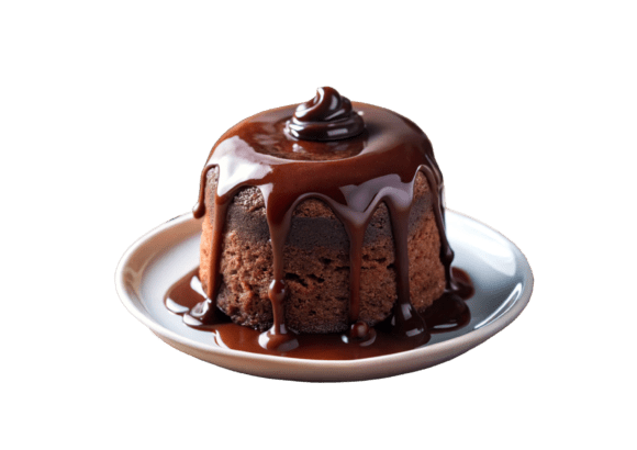 Chocolate Lava Cake 3D Rendering PNG – Creative Design Made Easy