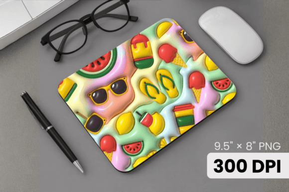 Elevating Workspace Aesthetics with 3D Puff Fruits Accessories Summer Mouse Pad Designs
