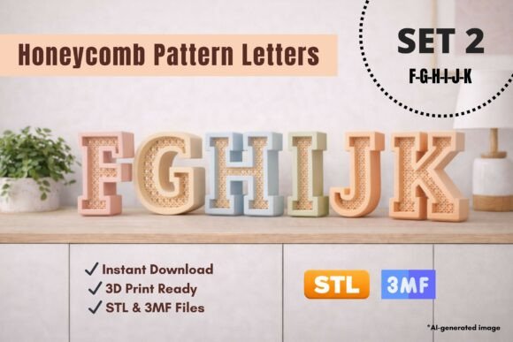Exploring the Unique Features of Honeycomb Pattern Letters SET 2