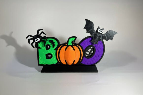 Halloween Boo Sign – Shelf Sitter: A Modern Touch for Spooky Season Décor