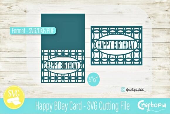 Happy Birthday Card – SVG Cutting File: Elevating Celebratory Craft with Strategic Design