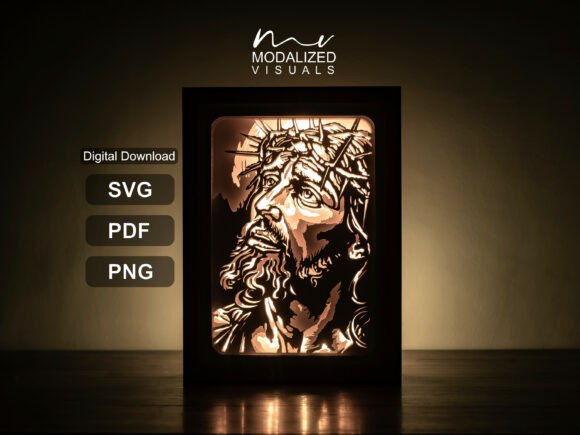 Jesus Nazarene Lightbox Paper Cut