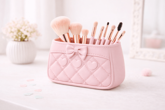 Quilted Makeup Brush Holder STL: A Functional and Girly Addition to Your Workspace