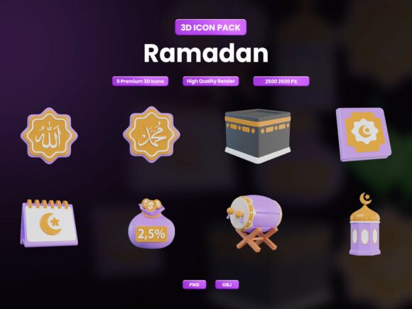 Ramadan 3D Icon: A Festive Visual Toolkit for Modern Islamic Celebrations