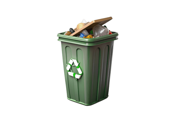 Trash Bin Icon in 3D Style PNG – High-Quality Design Resource for Versatile Creative Projects