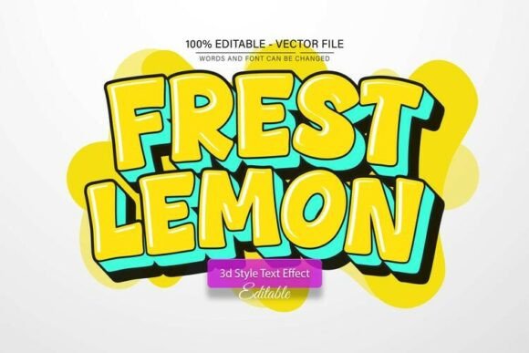 Unlocking Creativity: The Fresh Lemon Yellow 3D Text Effect for Modern Design Workflows
